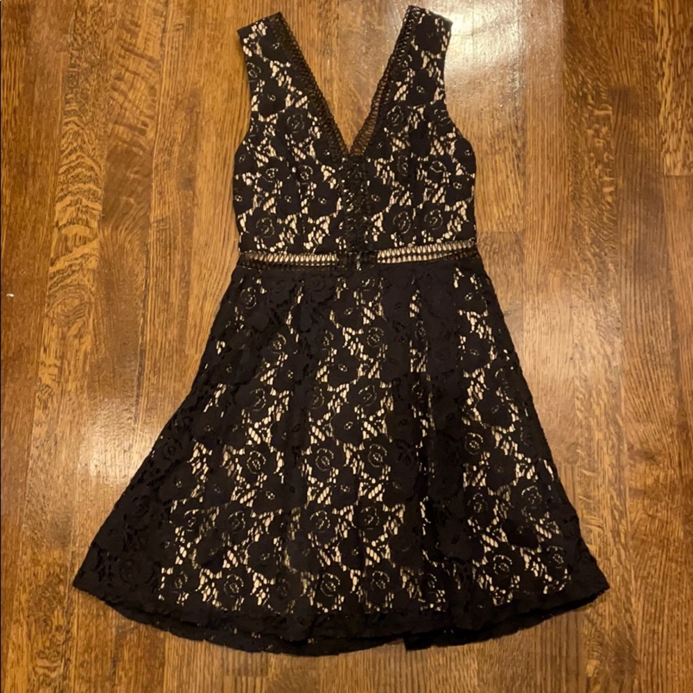 black lace dress